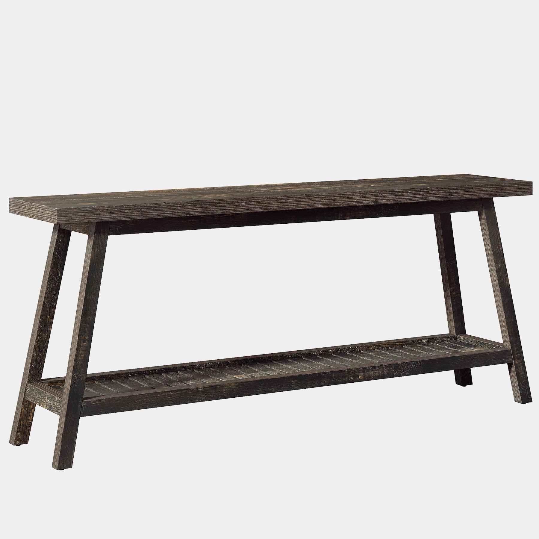 Farmhouse Console Table, 180 cm Entryway Table 2-Tier Sofa Table