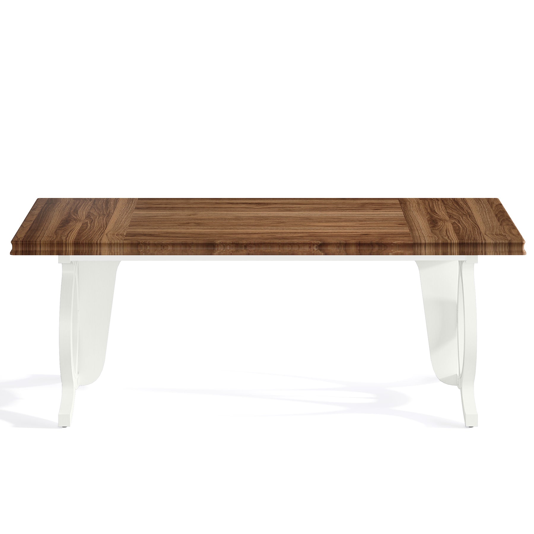 Farmhouse Dining Table, 180 cm Wood Kitchen Table for 6 People