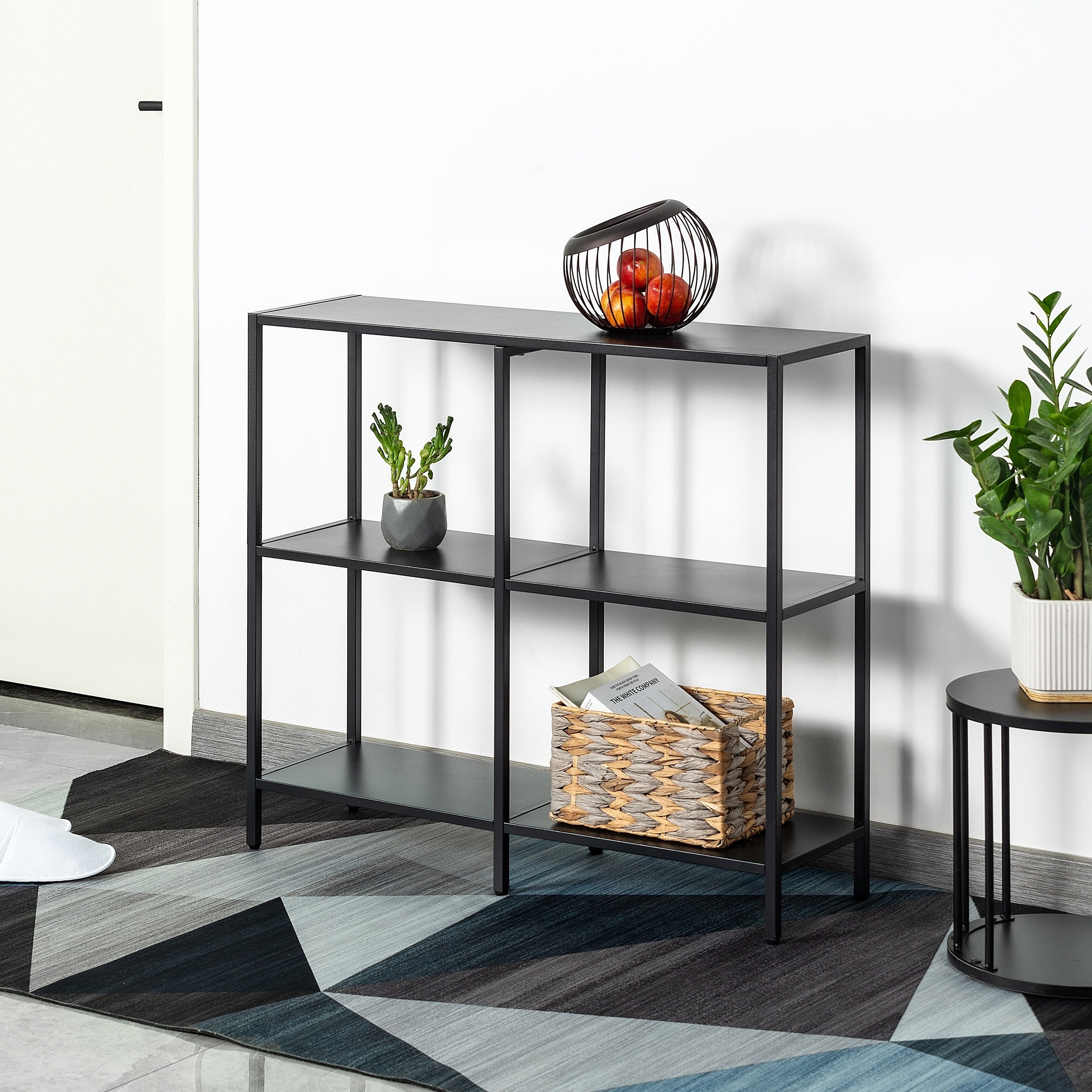 Chic 3-Tier Metal Console Table with Storage Shelves - Modern Style, White, Easy to Assemble, Perfect for Entryway, Living Room, Bedroom - Sleek Design with Decorative Top Display, Display Shelving | Modern Console Table | Open Style (cm)