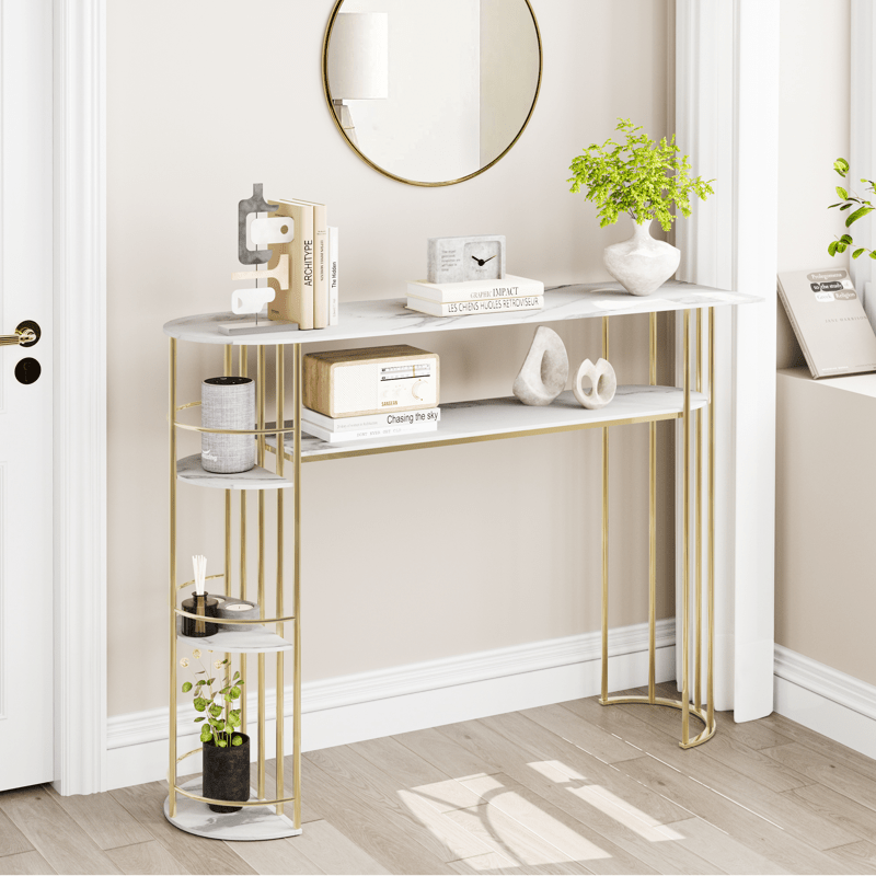 Modern 110 cm Narrow Console Table - Perfect for Entryway, Living Room, or Behind Couch | Sleek Design