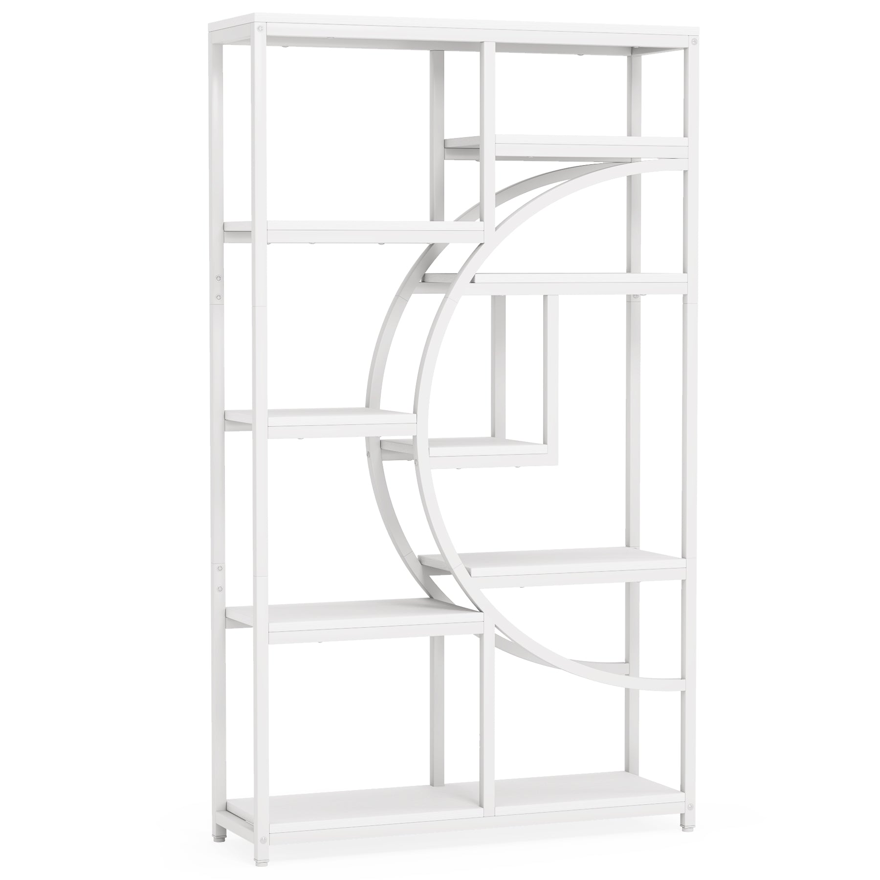 Freestanding Bookshelf, 175 cm Etagere Bookcase with 9 Open Shelves