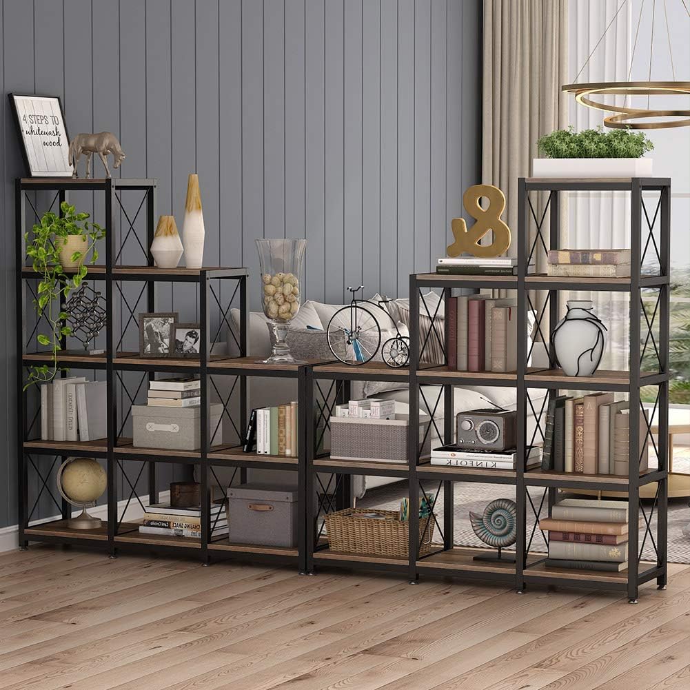 Ladder Bookshelf, 30.5 cm Shelves Industrial Etagere Bookcase