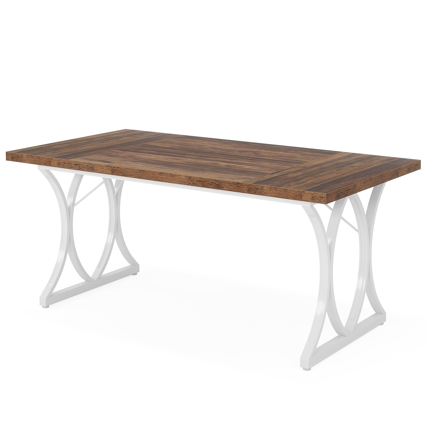 Modern Dining Table, Rectangular Kitchen Table for 6 People (cm)