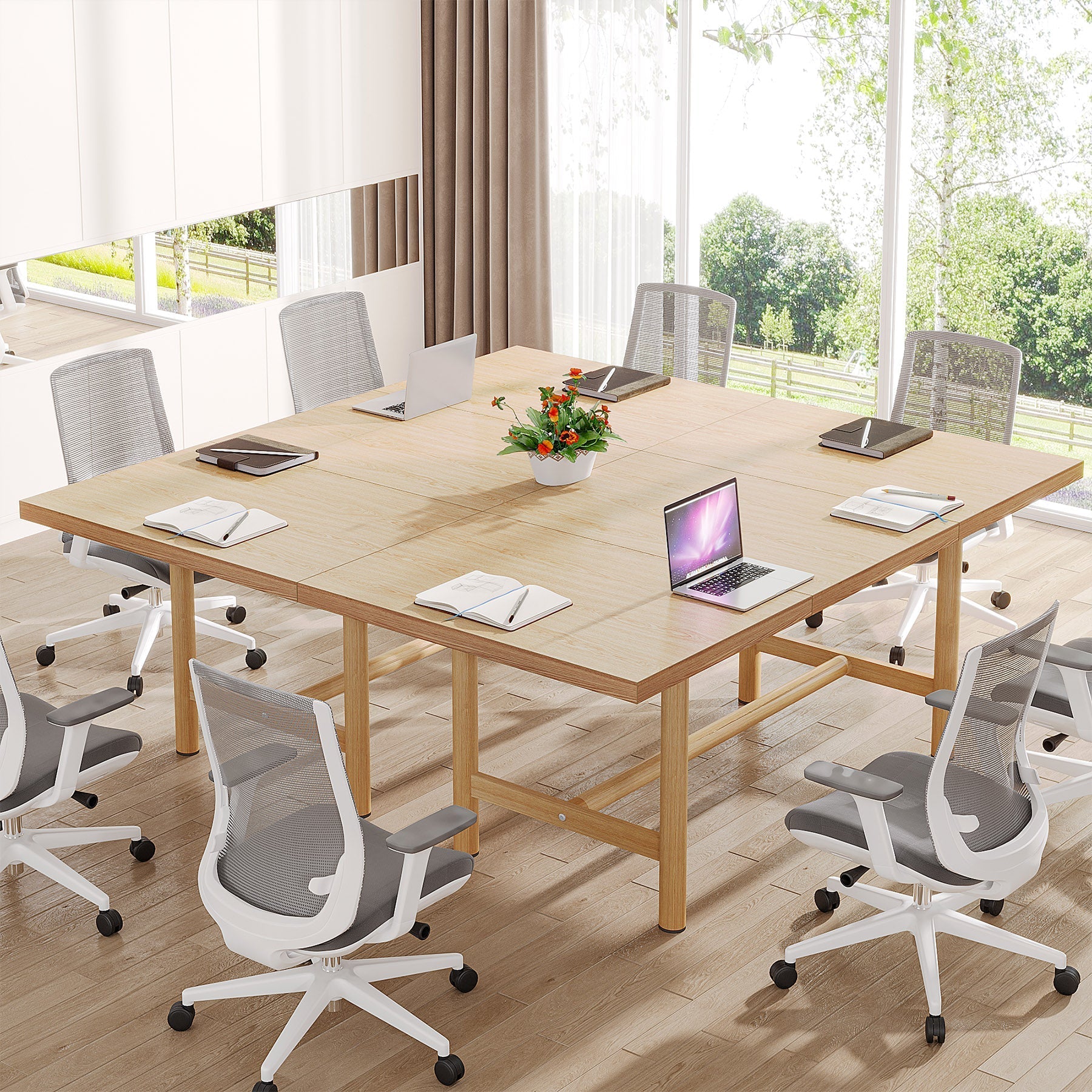 Modern Executive Desk, 160 cm Conference Meeting Table for 4–6 People