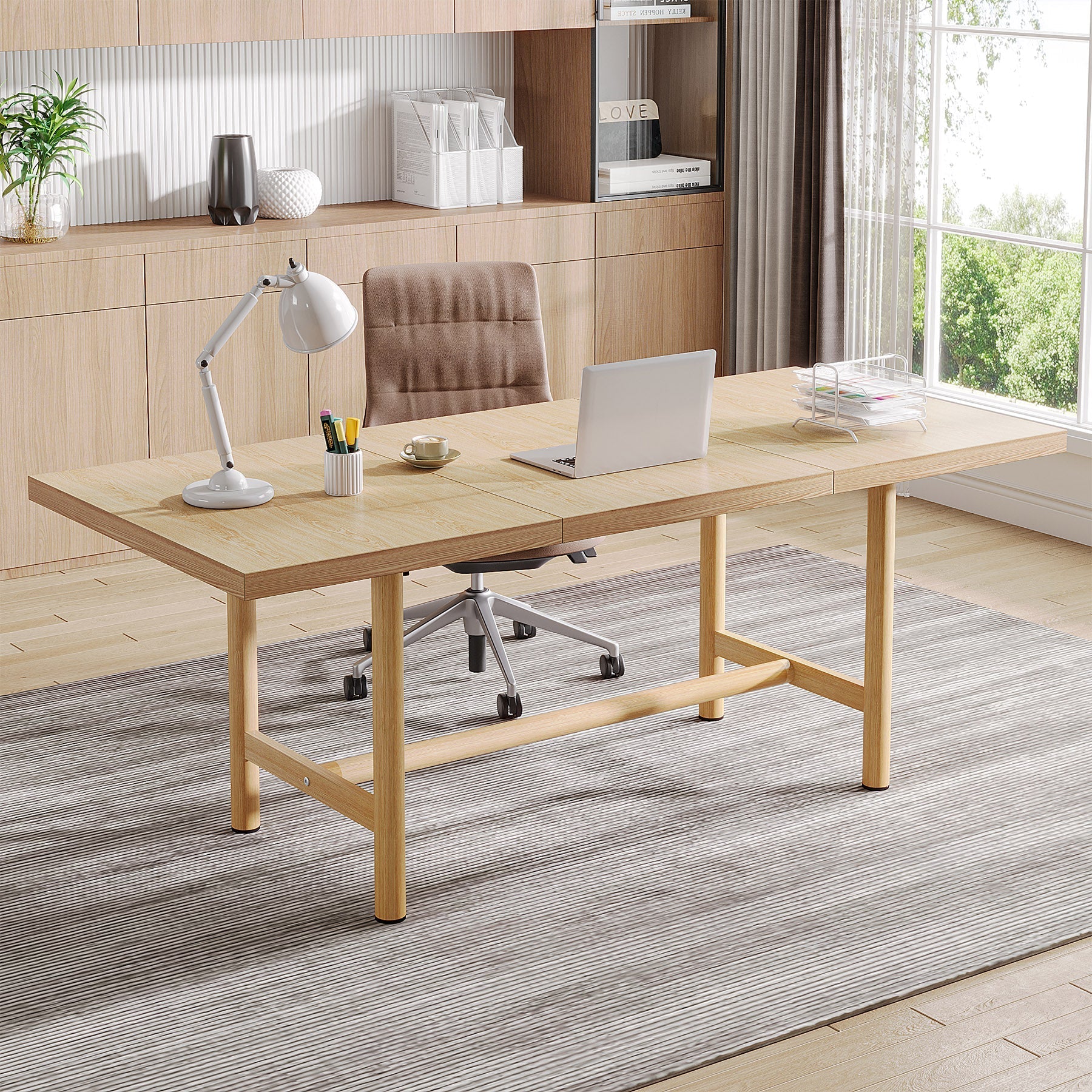 Modern Executive Desk, 160 cm Conference Meeting Table for 4–6 People