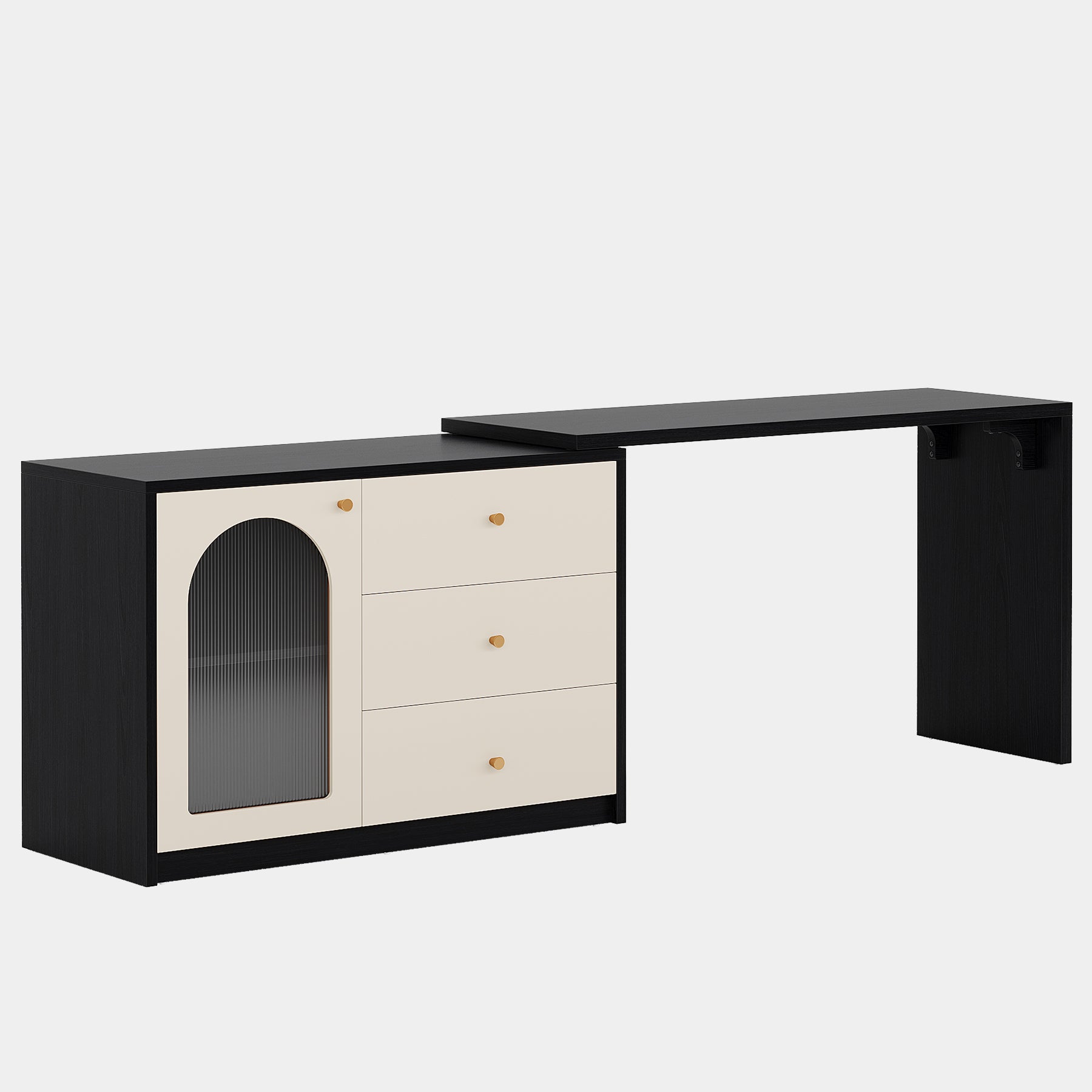 Modern Makeup Vanity, Dressing Table with 3 Drawers and Cabinet (in cm)