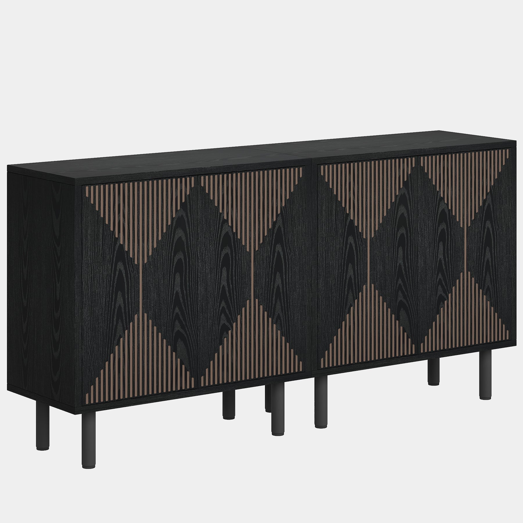 Modern Sideboard Buffet, 150 cm Wood Storage Cabinet with Doors