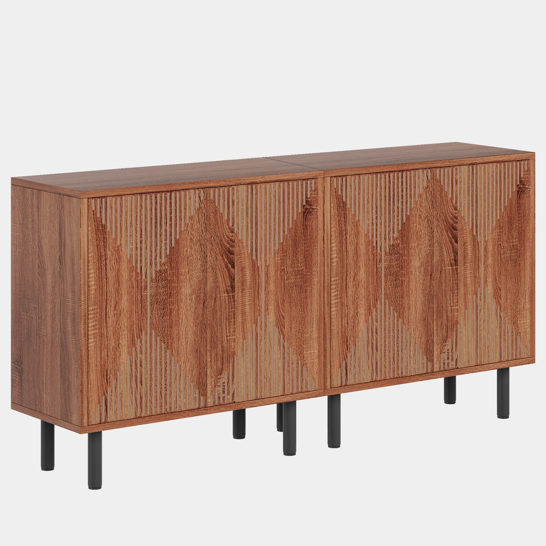 Modern Sideboard Buffet, 150 cm Wood Storage Cabinet with Doors