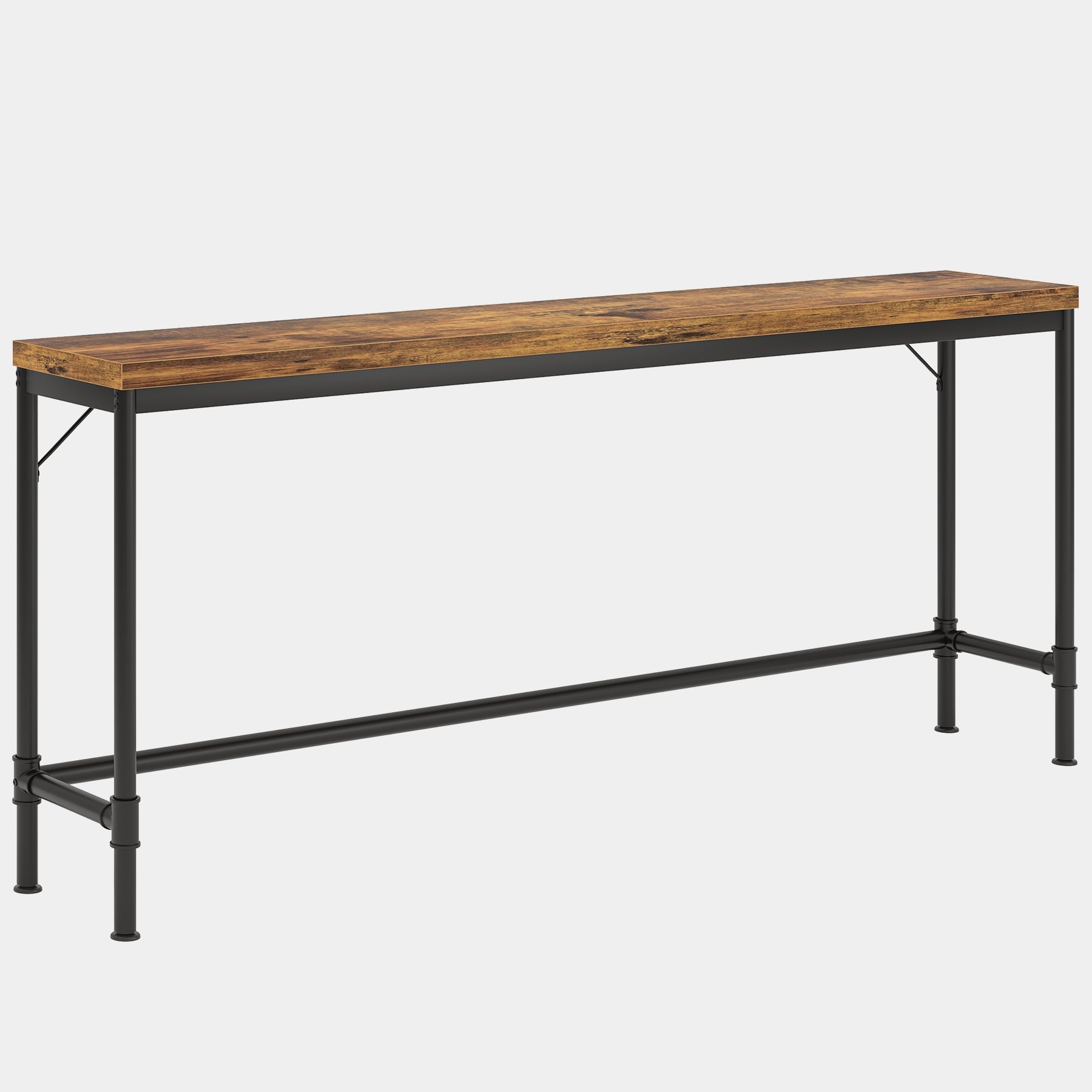 Narrow Console Table, 180 cm Extra Long Sofa Table Industrial Hallway Table