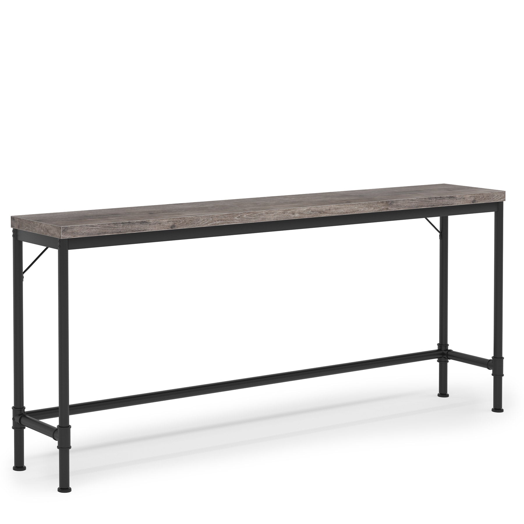 Narrow Console Table, 180 cm Extra Long Sofa Table Industrial Hallway Table