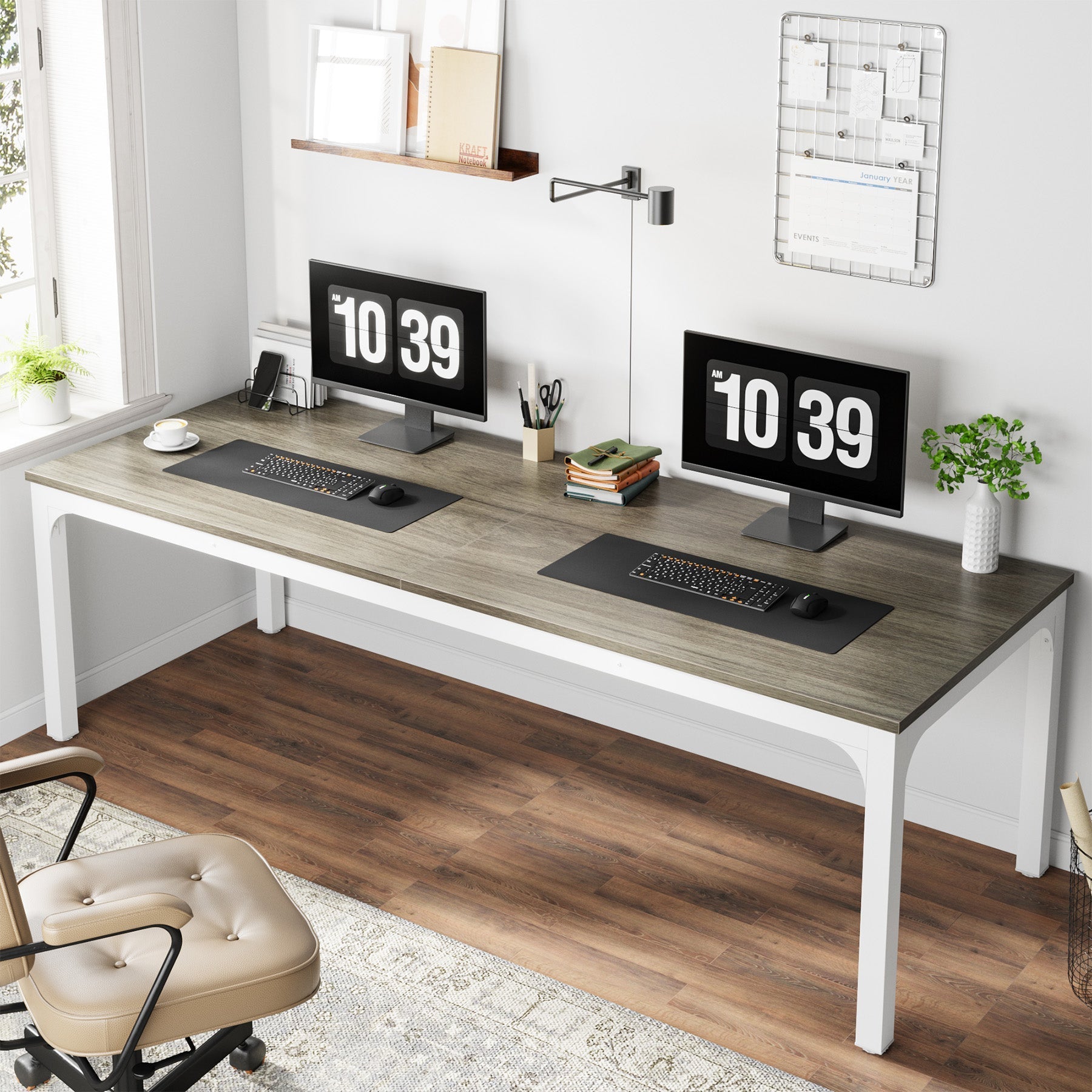 Rectangle Executive Desk, 200 cm Computer Desk 180 cm Conference Table