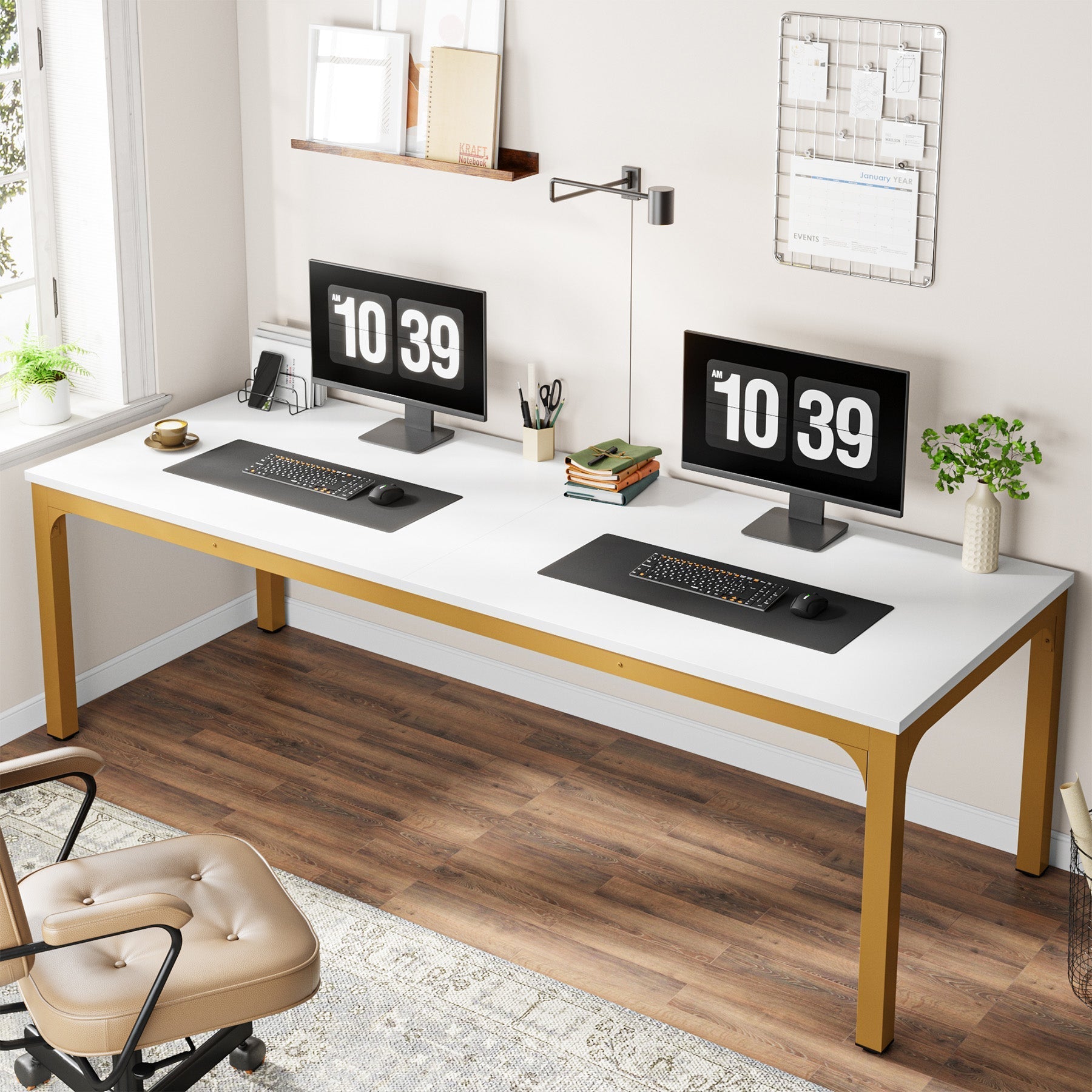 Rectangle Executive Desk, 200 cm Computer Desk 180 cm Conference Table