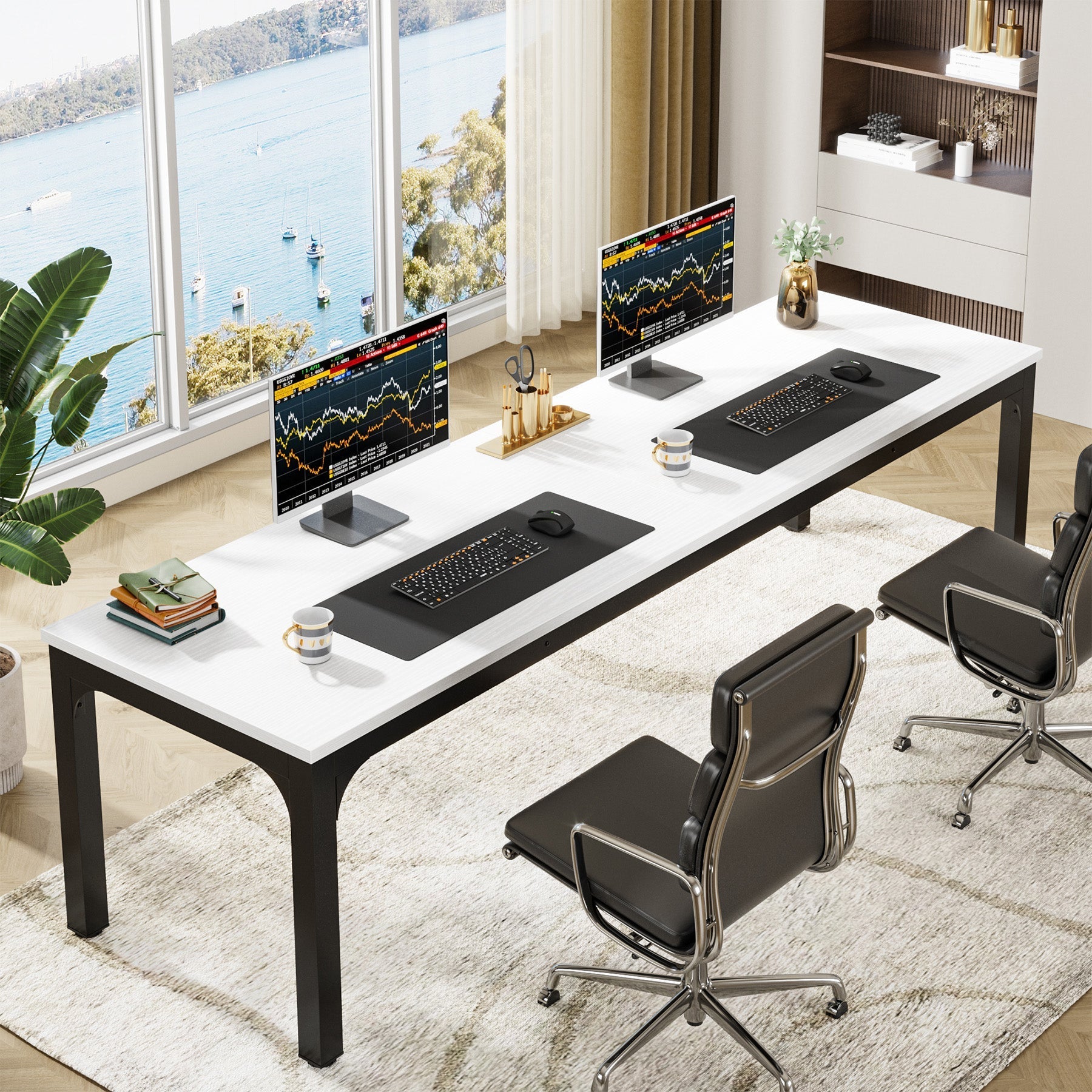 Rectangle Executive Desk, 200 cm Computer Desk 180 cm Conference Table