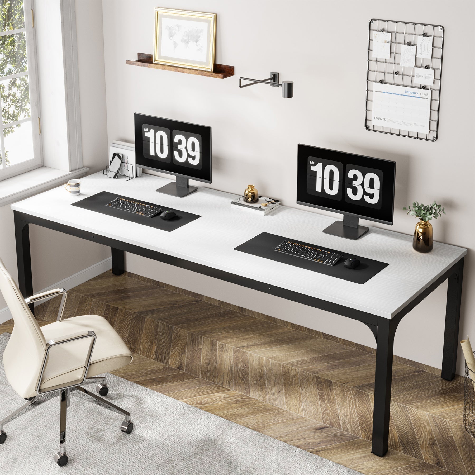 Rectangle Executive Desk, 200 cm Computer Desk 180 cm Conference Table