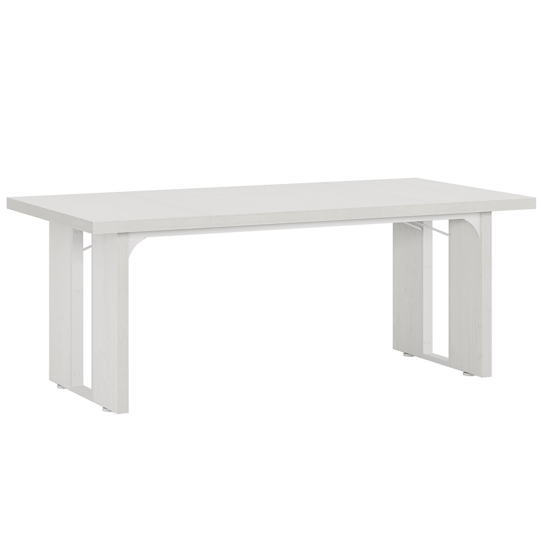 Rectangular Dining Table, 180 cm Farmhouse Breakfast Table for 6 to 8 People