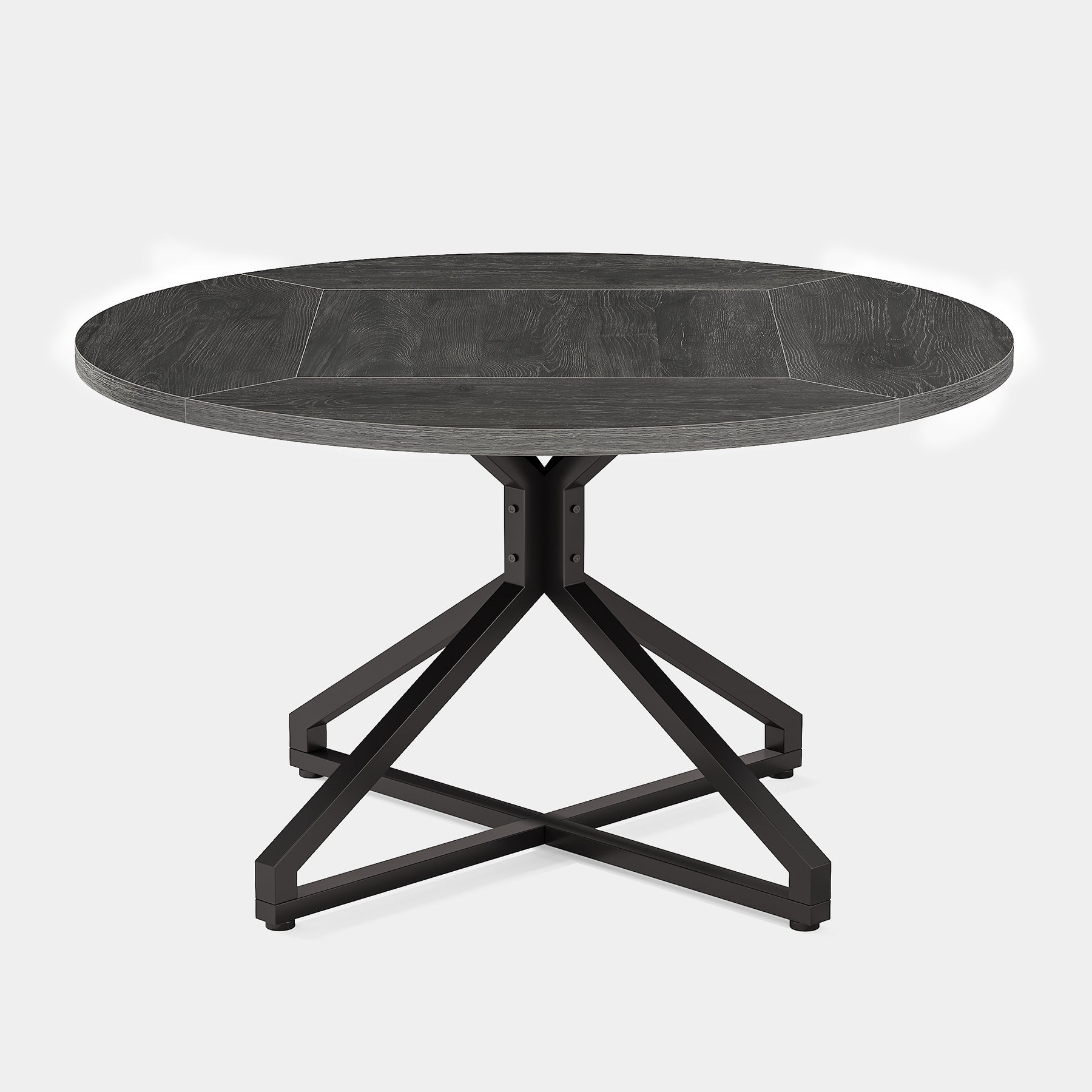 Round Dining Table, 120 cm Circle Kitchen Table for 4-6 People