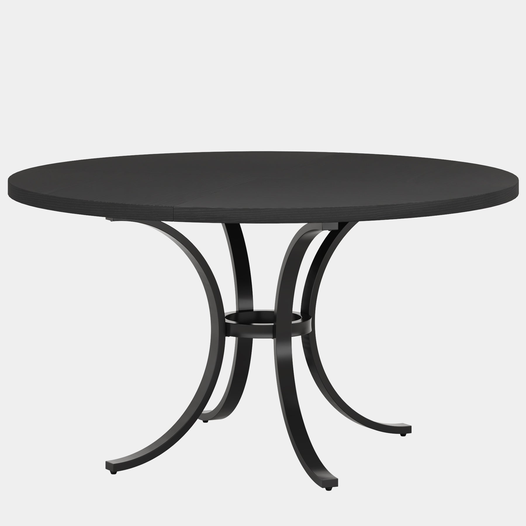 Round Dining Table for 4-6 People, 120 cm Modern Kitchen Table