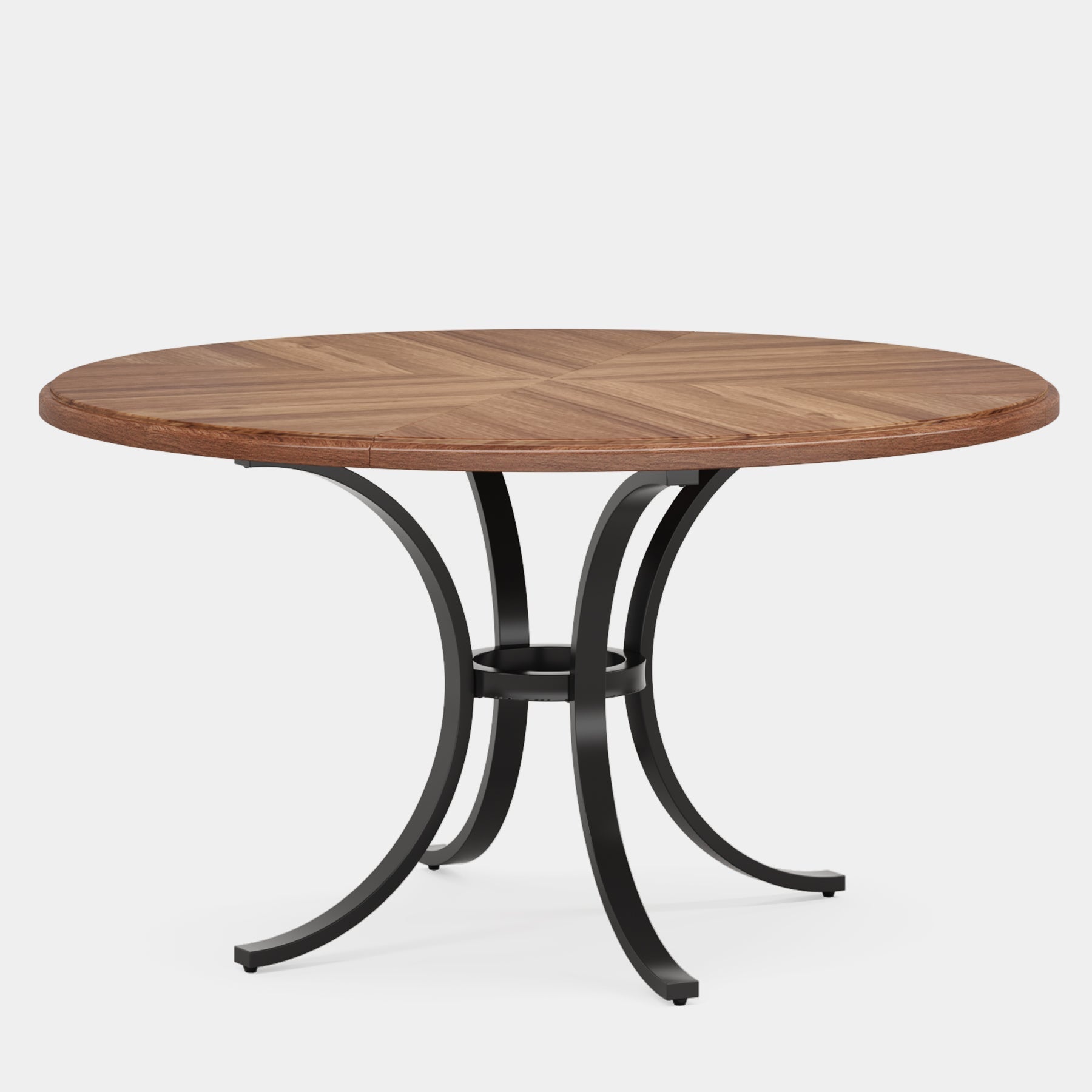 Round Dining Table for 4-6 People, 120 cm Modern Kitchen Table