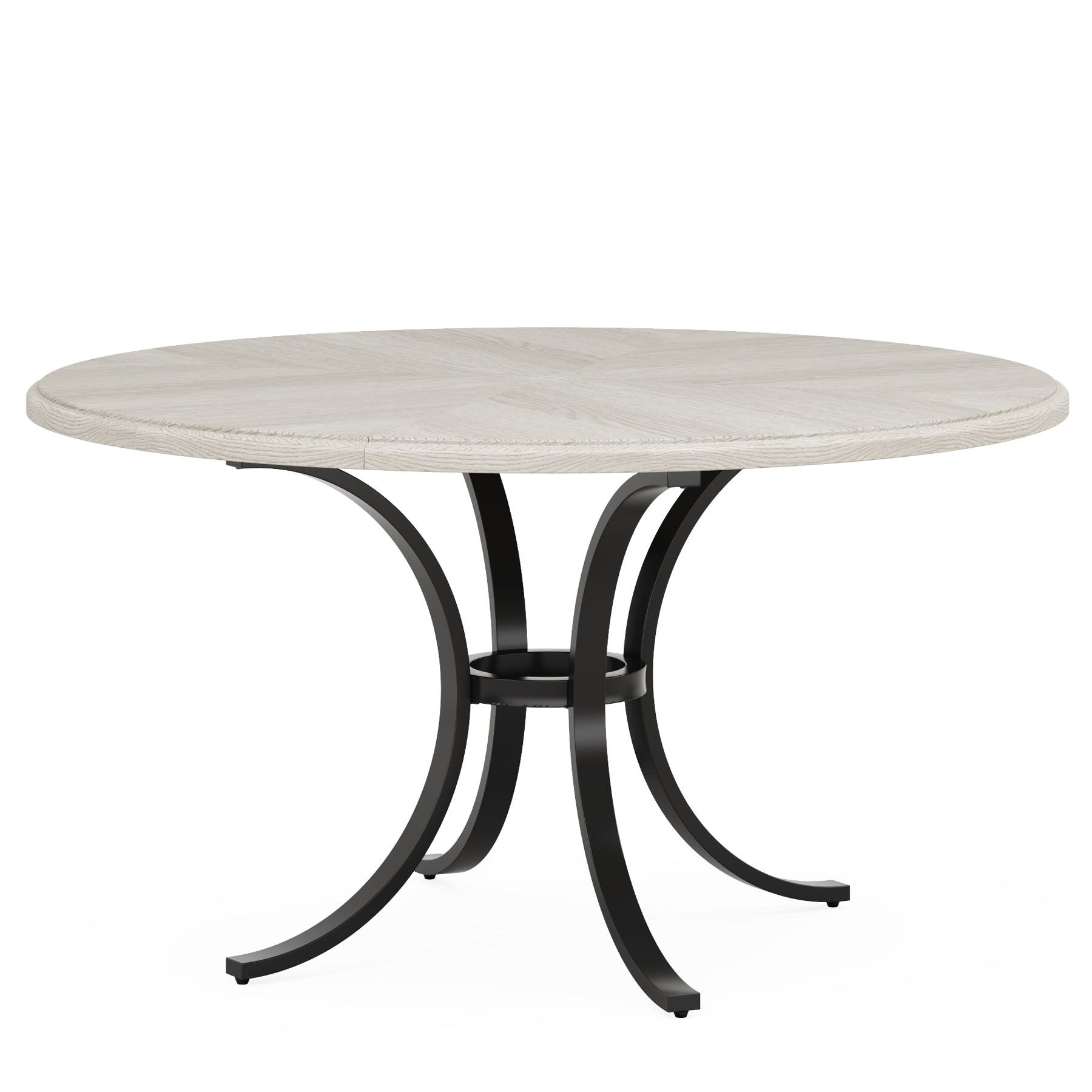 Round Dining Table for 4-6 People, 120 cm Modern Kitchen Table