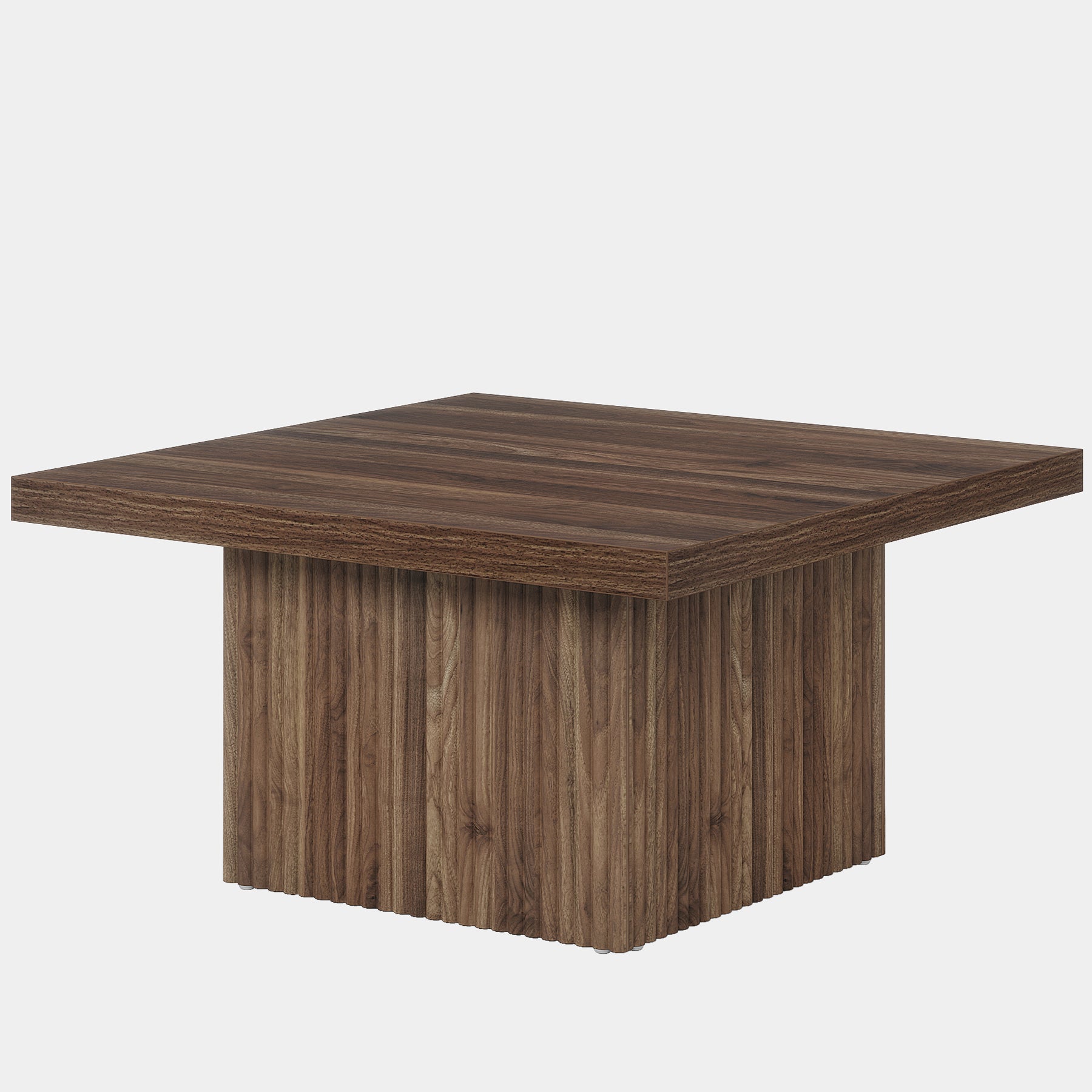 Square Coffee Table, 80 cm Wood Center Table Cocktail Table