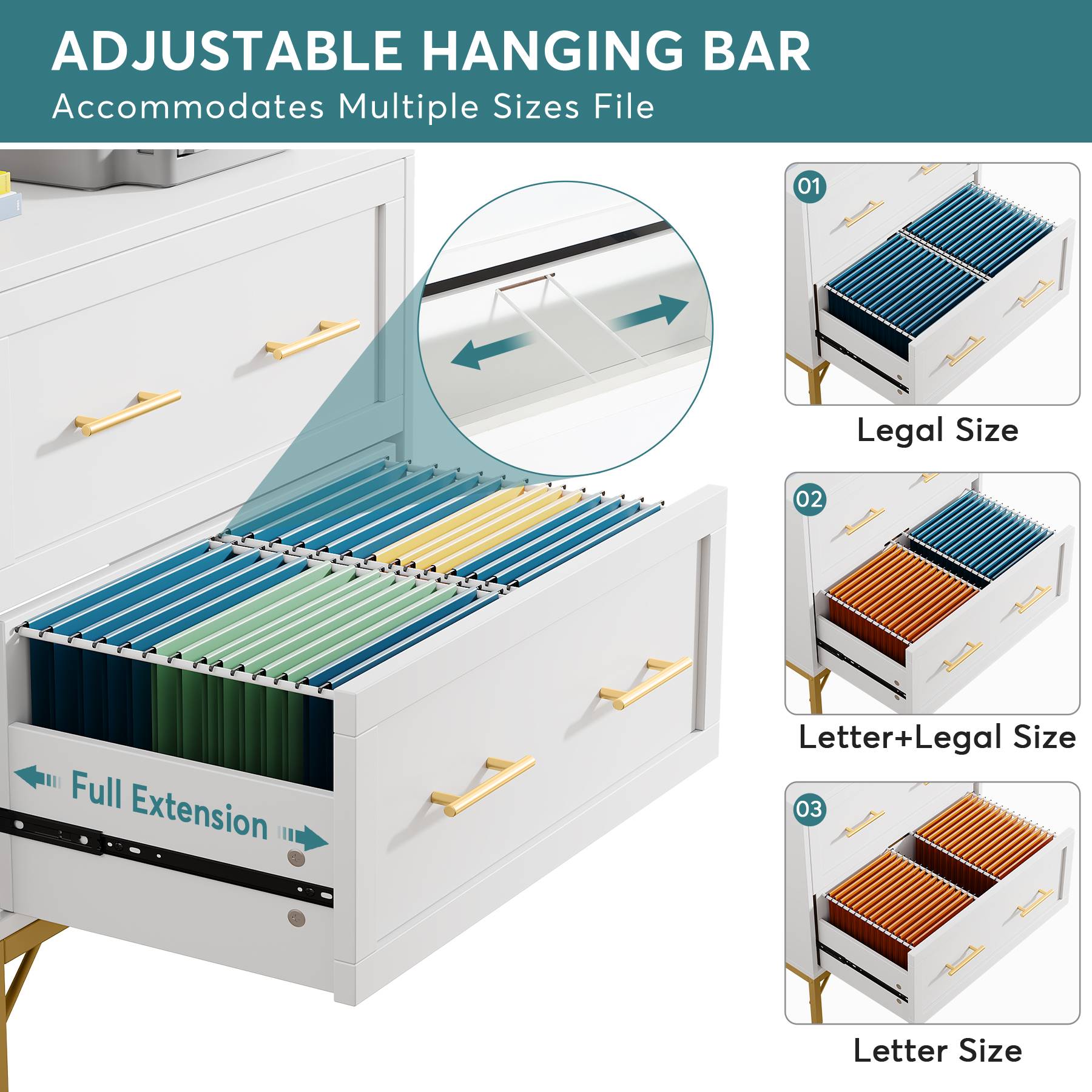 2-Drawer File Cabinet, Lateral Storage Cabinet Printer Stand (Dimensions in cm)