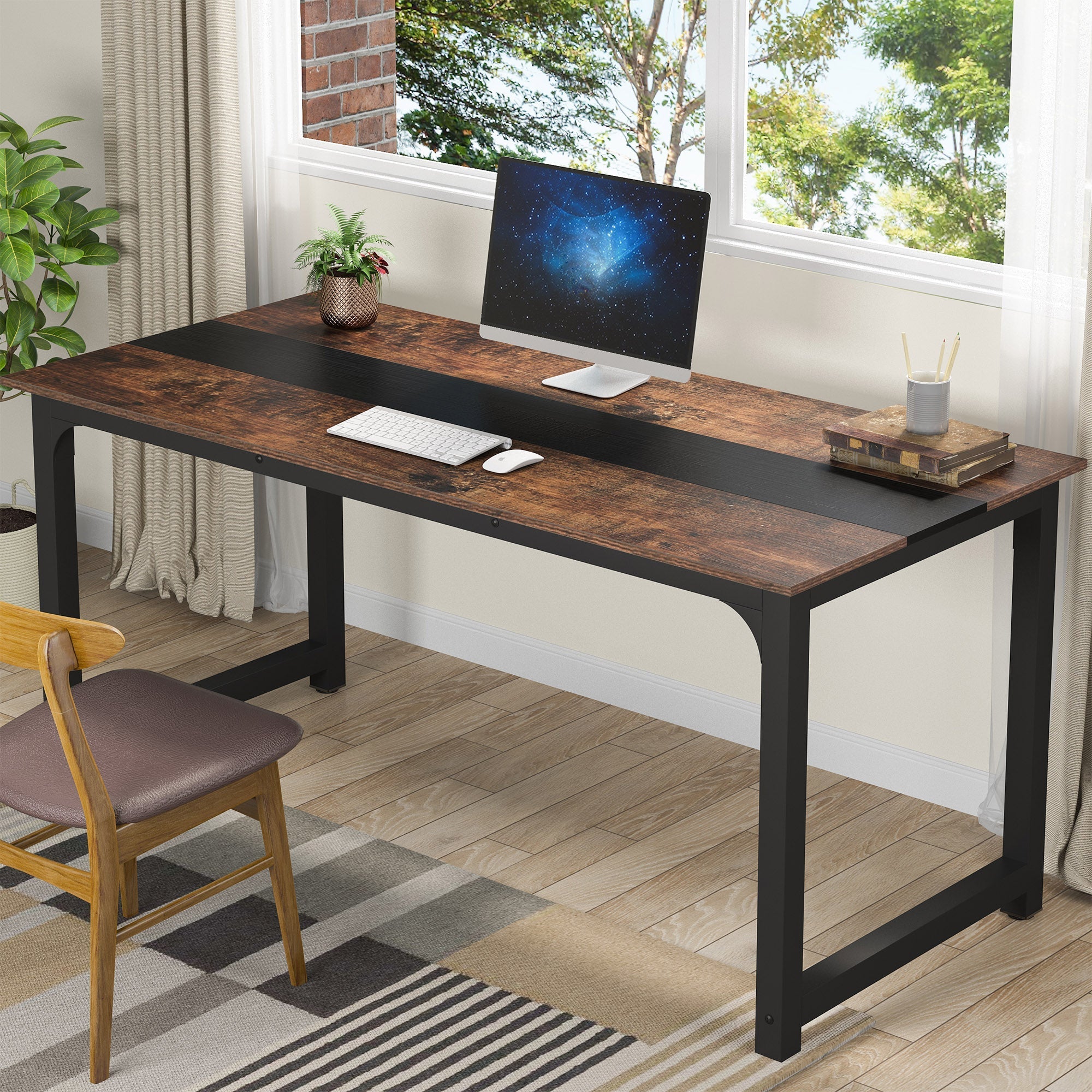 Tribesigns Computer Desk, Office Desk Computer Table Study Writing Desk (cm)