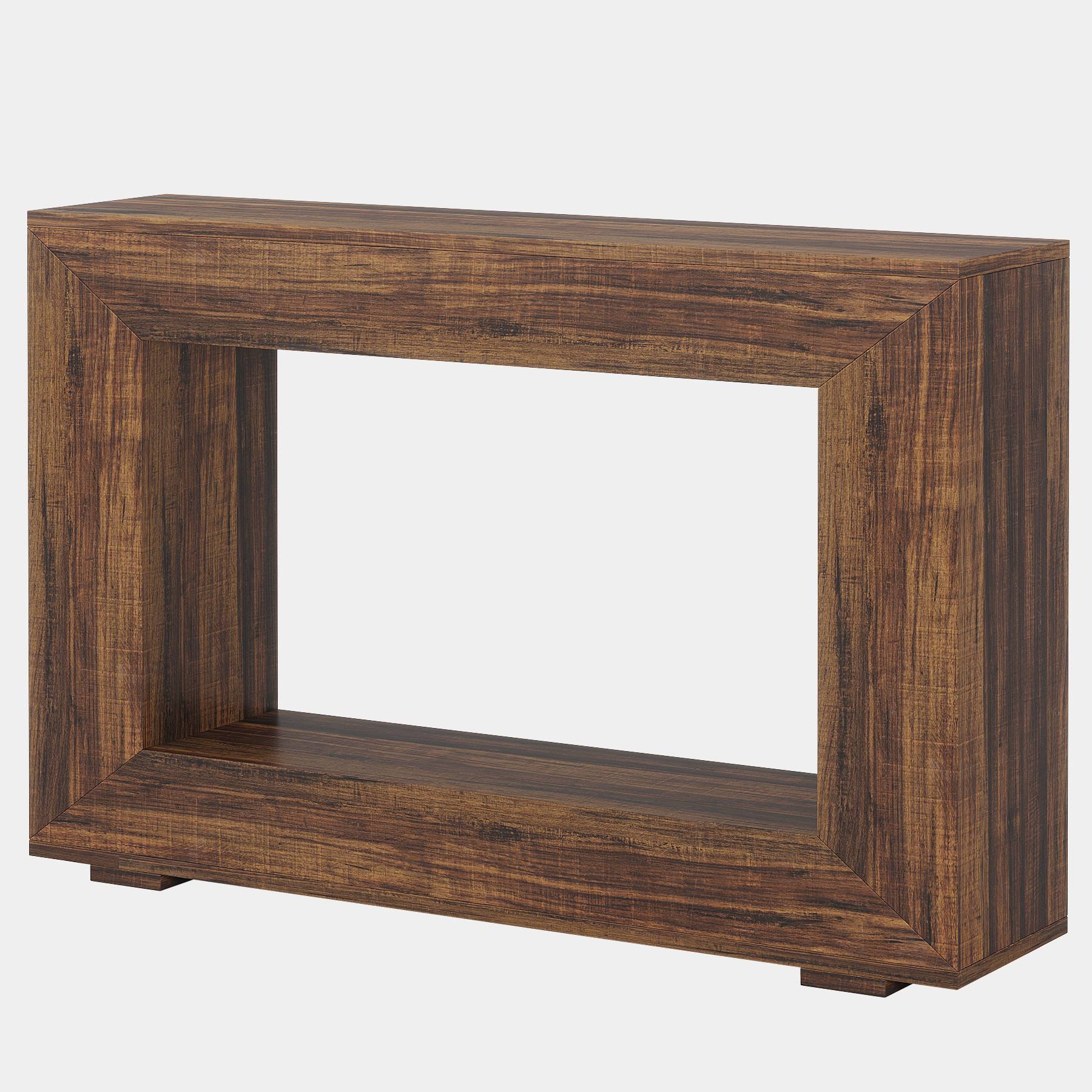 Farmhouse Console Table, 120 cm Wood Entryway Sofa Table with Storage