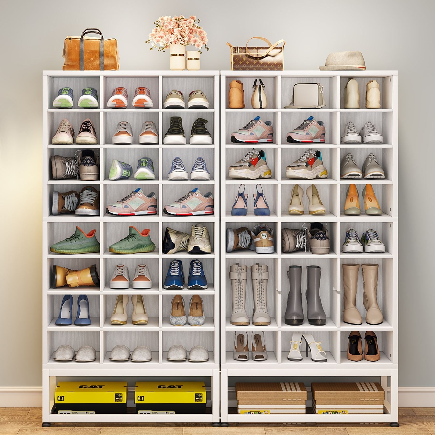 Freestanding Shoe Cabinet, 8-Tier Shoe Storage Rack with 61 cm Cubbies