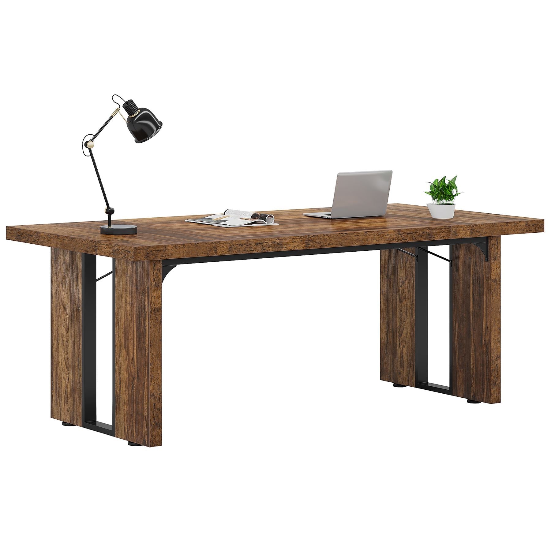 Simple Executive Desk, 180 cm Computer Desk Meeting Table for Home Office