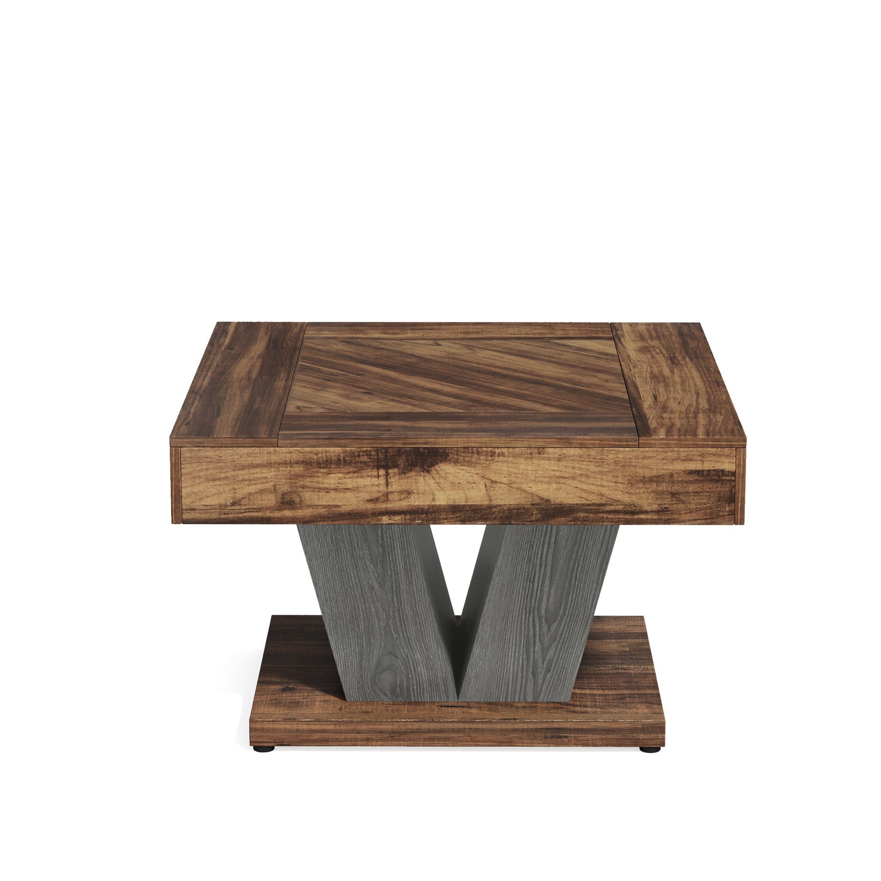 Wood Coffee Table, 80 cm Modern Center Table Cocktail Tea Table