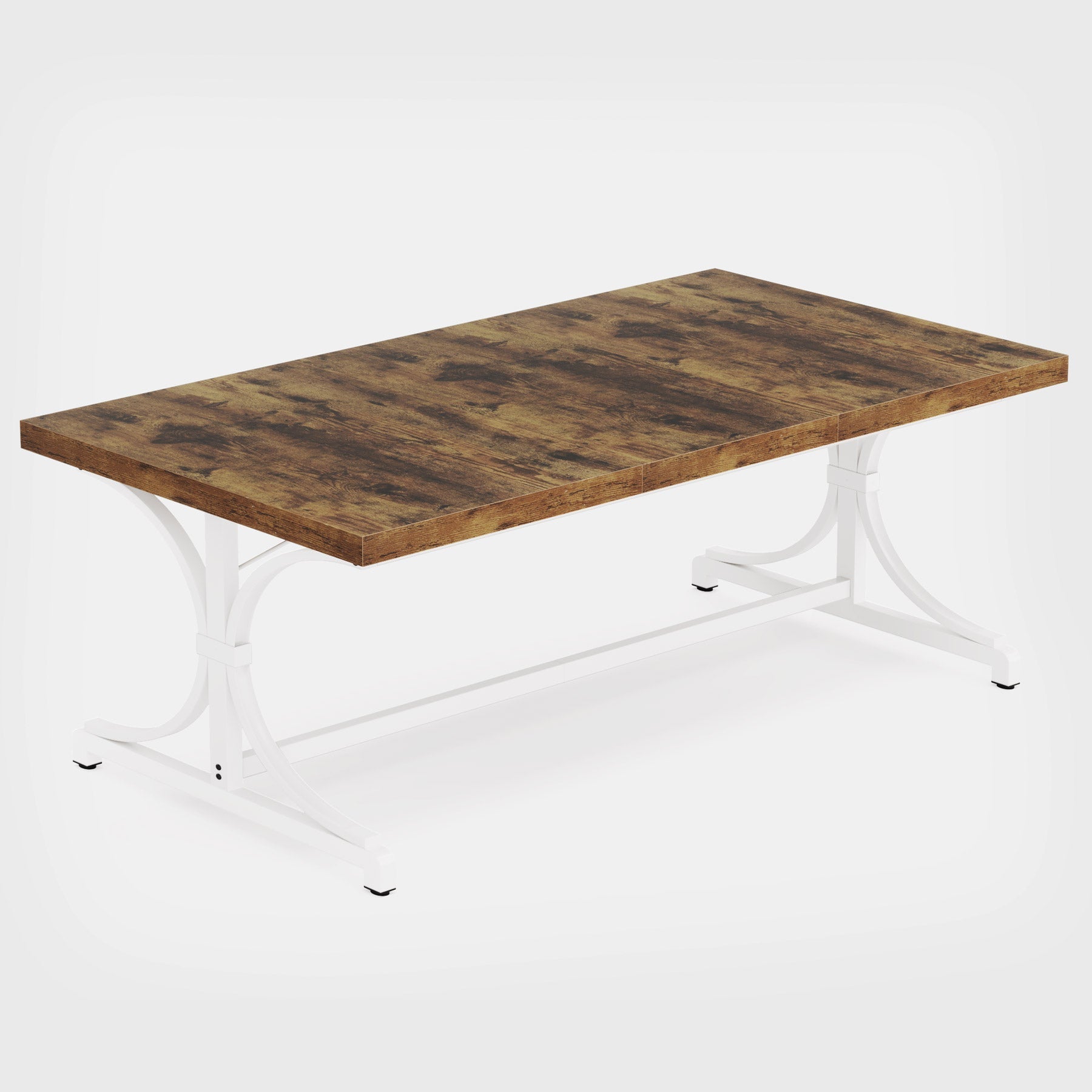 Wood Dining Table, 158.5 cm Sturdy Kitchen Table for Kitchen, Living Room