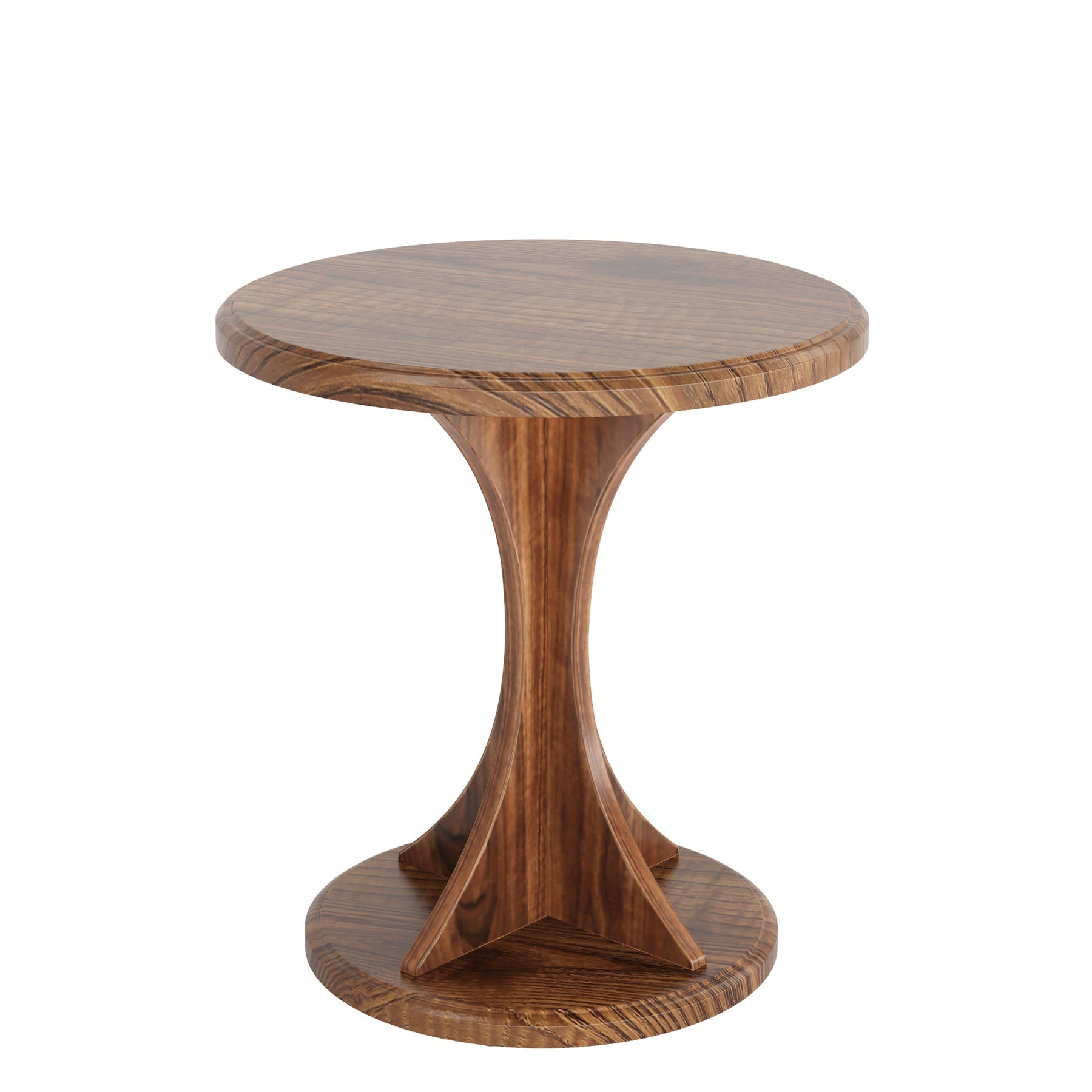 Wood End Table, Round Sofa Side Table Vintage Nightstand